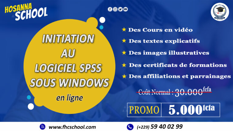 INITIATION AU LOGICIEL SPSS SOUS WINDOWS